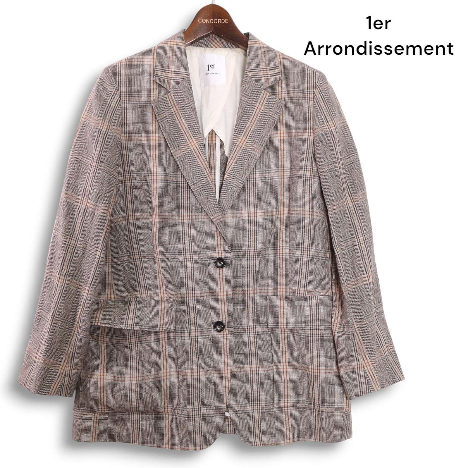 1er Arrondisserment テーラードジャケット 1er Arrondissement プルミエ アロンディスモン 春夏 麻100