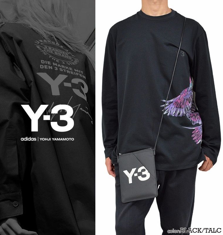 Y-3 ワイスリー カーフレザークロスボディバッグ Y-3 CROSS BODY コンパクト YOHJI YAMAMOTO adidas 山本耀司 ショルダーバッグ 通勤通学 ユニセックス 男女兼用 レディースバッグ メンズバッグ カバン かばん 鞄