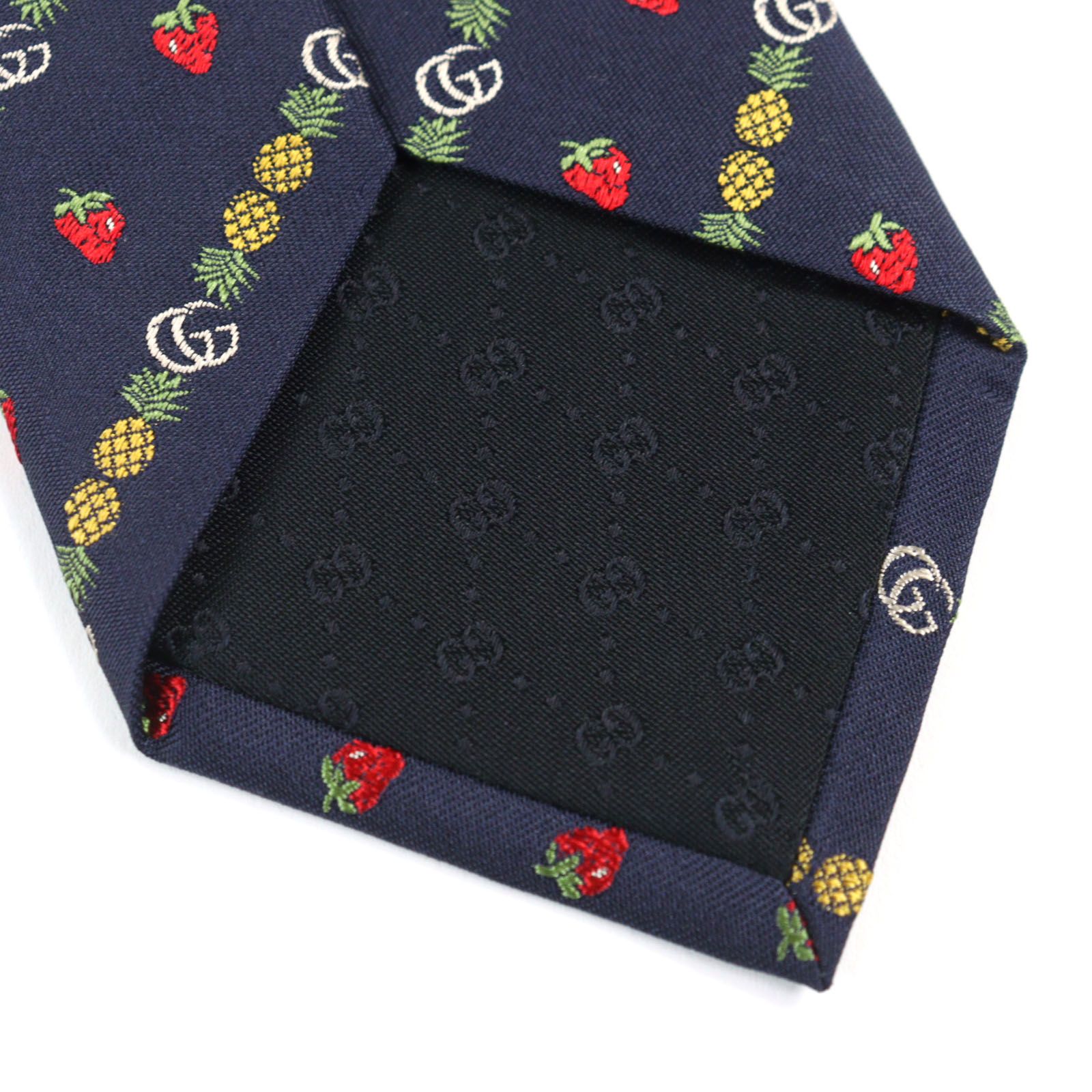 未使用品○GUCCI グッチ 20SS 597093 シルク100% GGロゴ ビー刺繍
