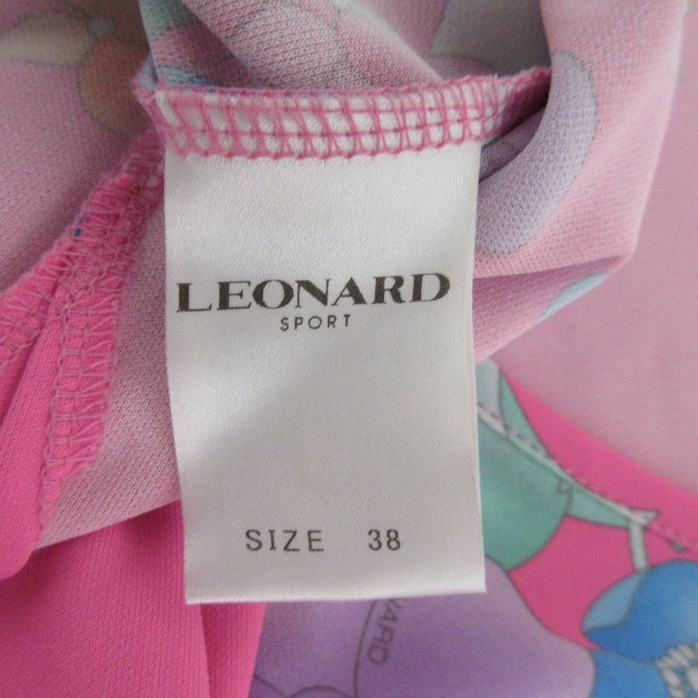 美品 LEONARD SPORT レオナールスポーツ フラワープリント 七分袖