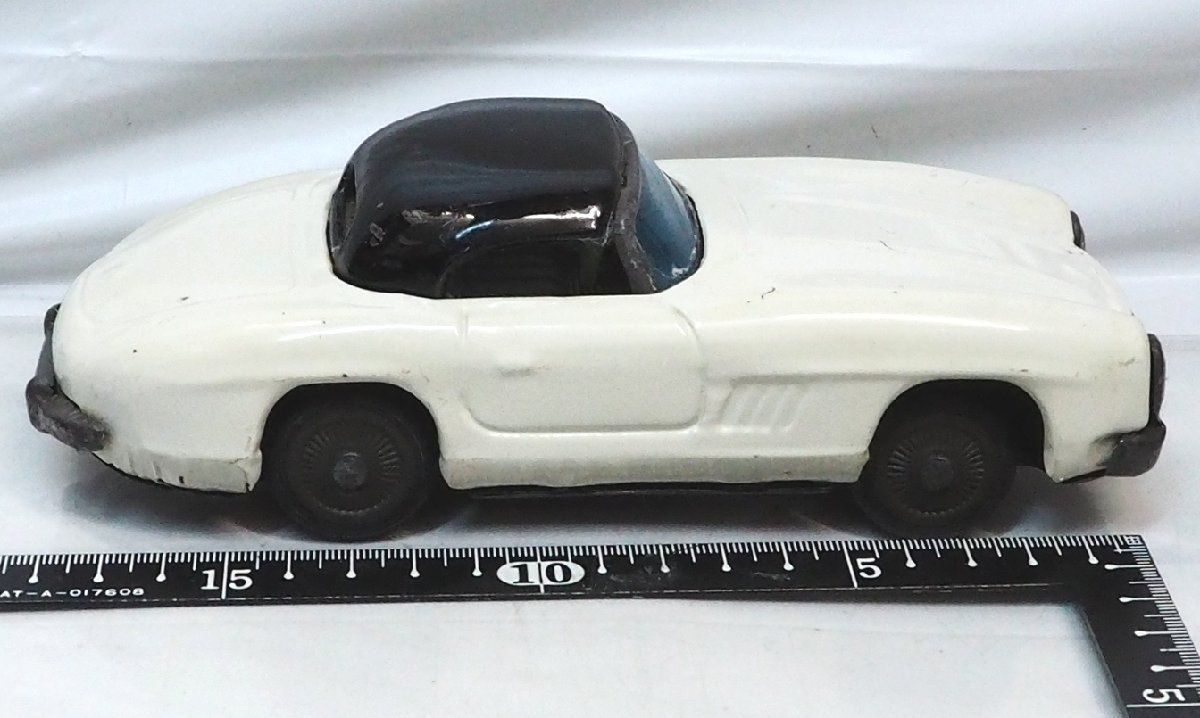 Asahi【Mecedes Benz 300SL ROADSTER メルセデスベンツ ロードスター白】ブリキtin toy carミニチュア自動車ATC 旭玩具 アサヒ【箱無】0336