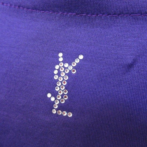 Yves Saint Laurent ラインストーン ロゴ カットソー ◯ Yves Saint Laurent ラインストーン ロゴ カットソー / イヴ