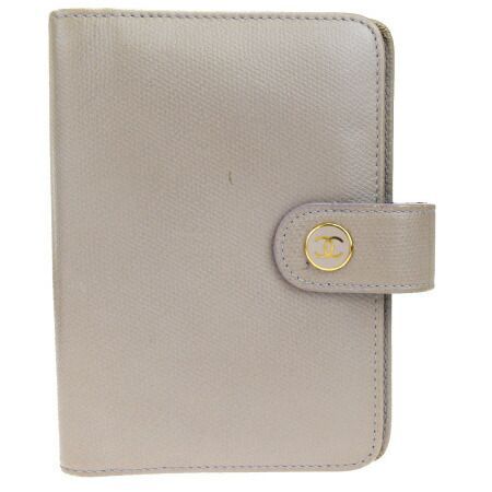 【中古】 シャネル CHANEL 手帳カバー アジェンダ ココマーク ベージュ レザー 09EK006