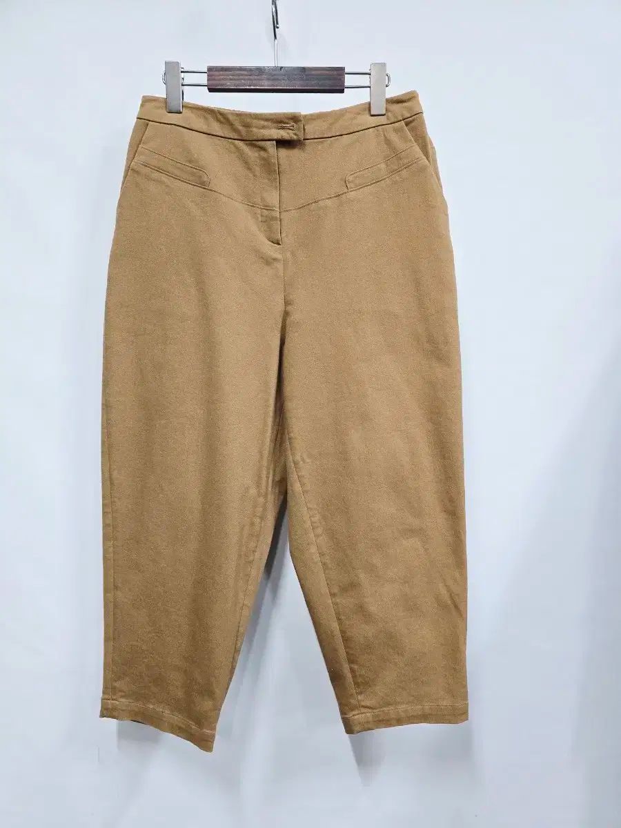 isae ISAE キャメル ワイド クロップド パンツ