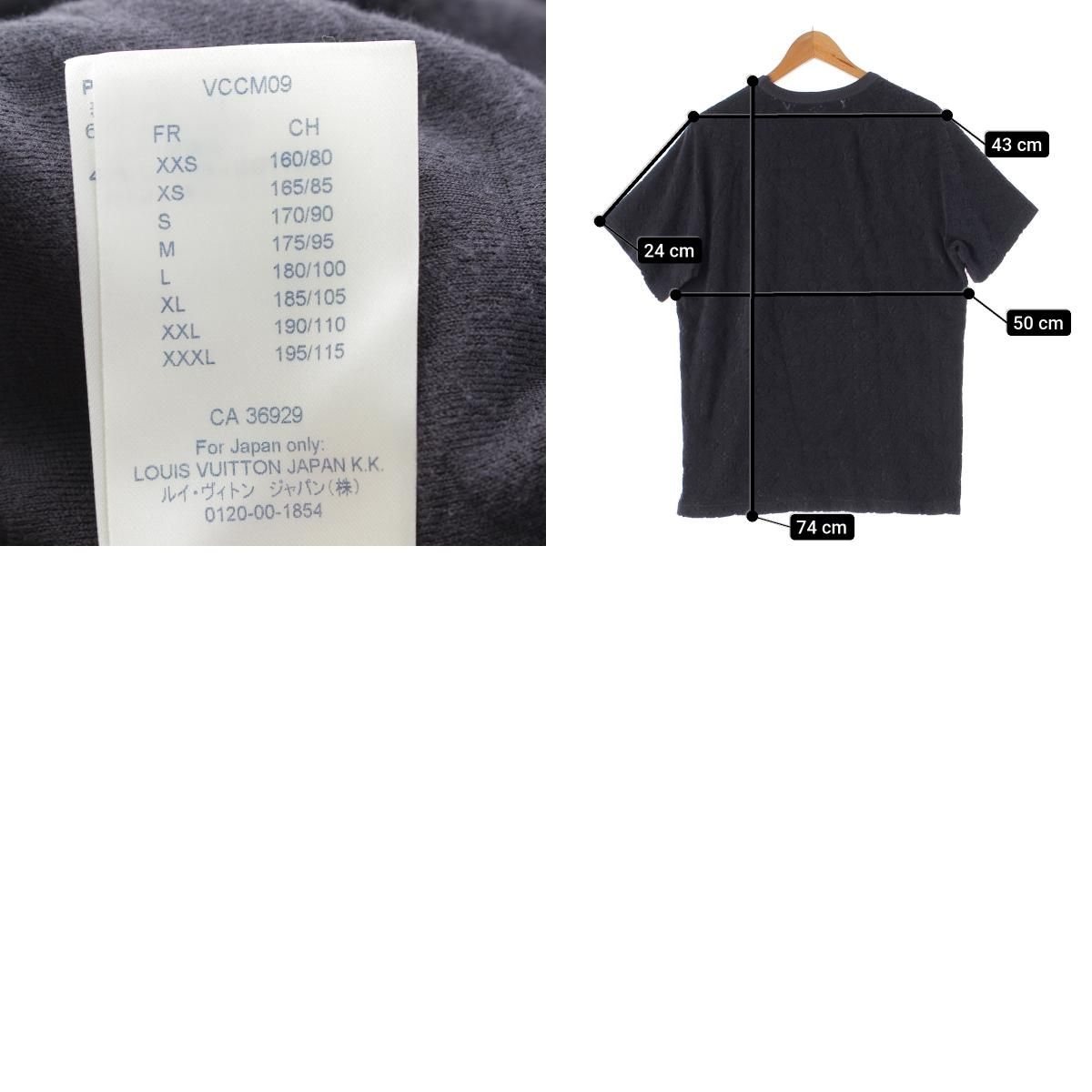 ルイヴィトン 19SS シルク モノグラム パイル 半袖Tシャツ トップス 