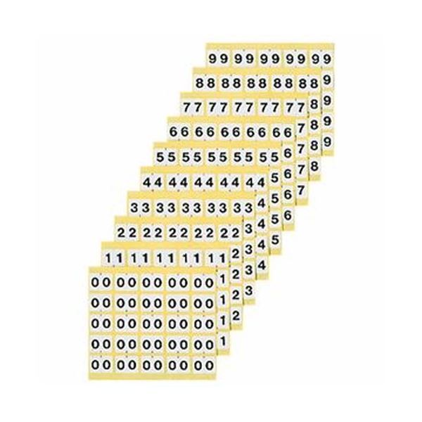 （まとめ）ライオン事務器 ナンバーラベルM 数字 3 KM-1-3 1パック（2