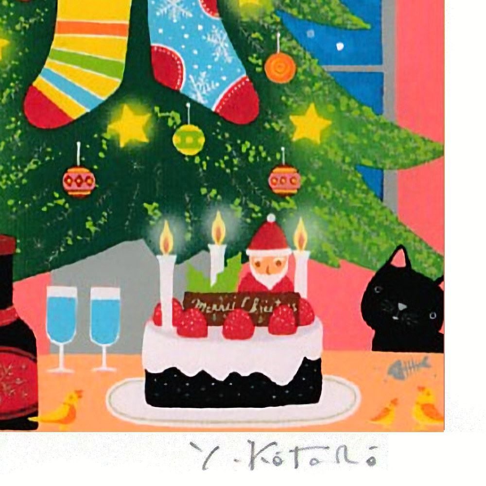新発売】 吉岡浩太郎 窓辺のクリスマス 大衣 シルクスクリーン 風景画 