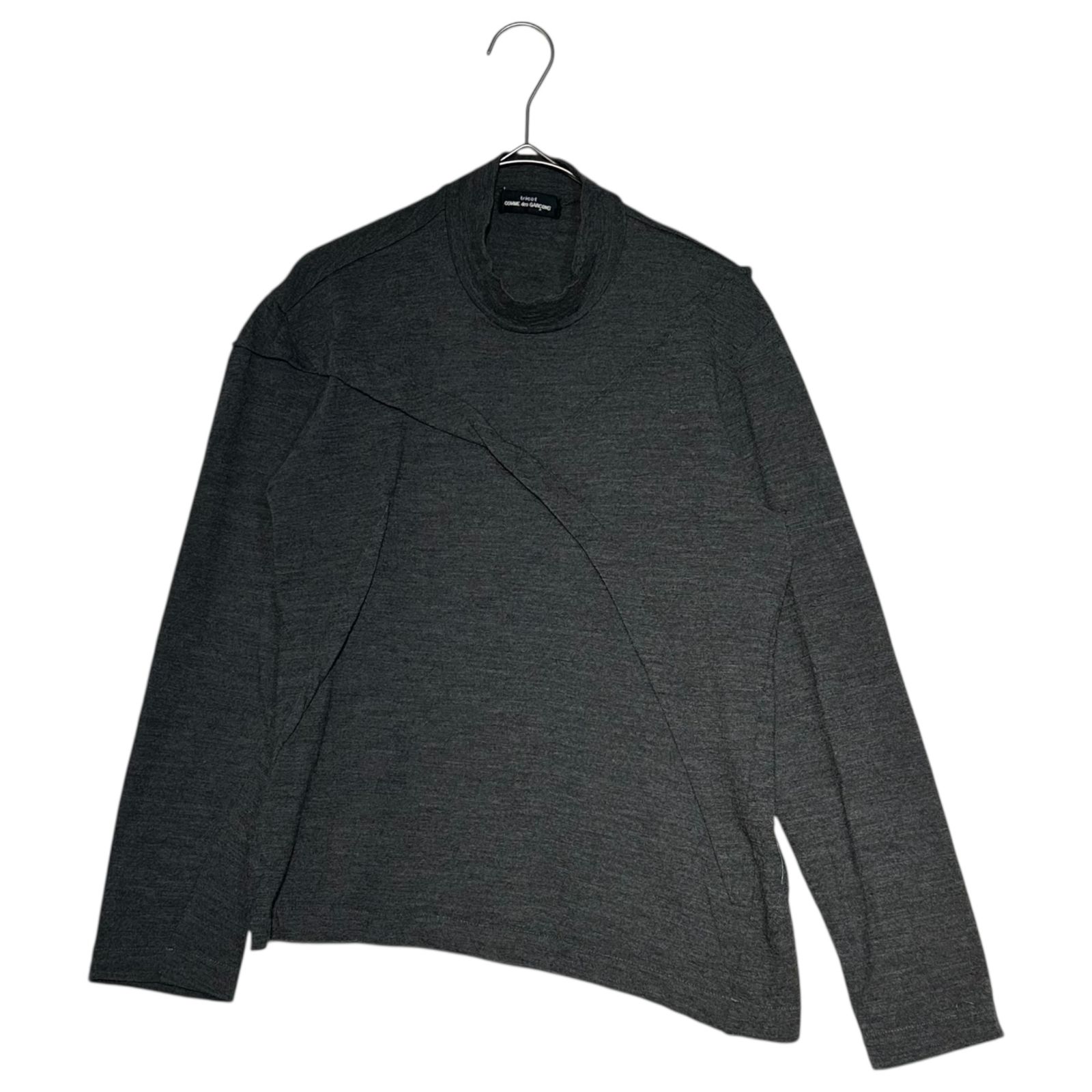 ヴィンテージ comme des garçons アシンメトリー薄手ニット　黒 tricot COMME des GARCONS(トリココムデギャルソン) 92AW
