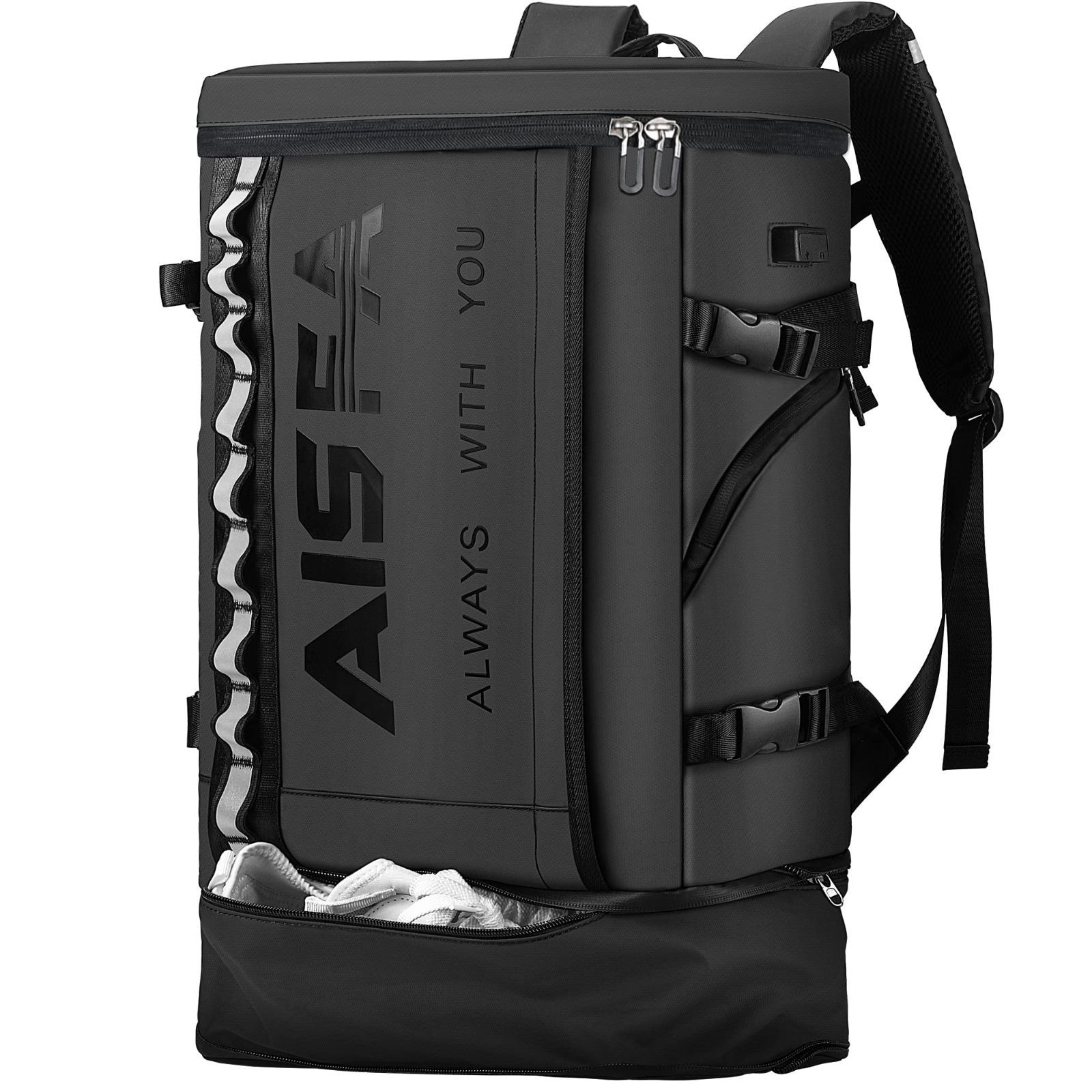 在庫処分 ビジネス PC ラップトップバック 15.6インチ 30L防水 USB充電ポート付き 山登バックパック スクエア アウトドア山登 リュックサック メンズ 旅行 リュック AISFA
