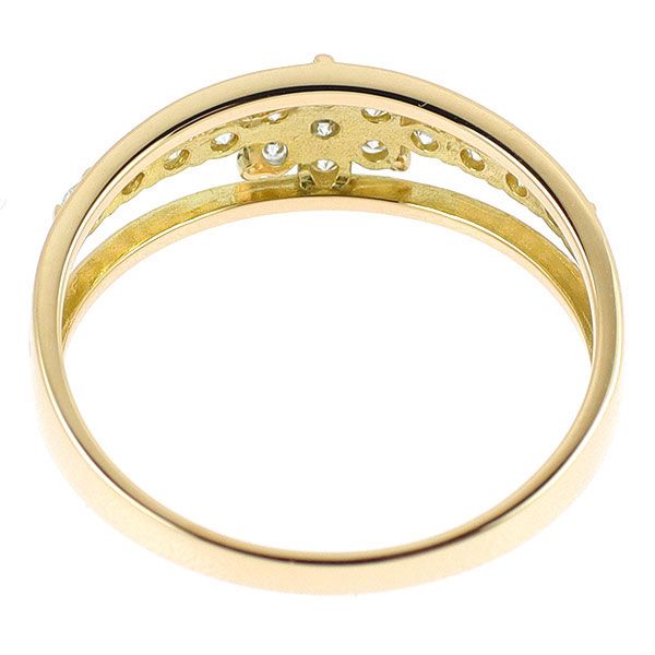 K18YG ダイヤモンド リング 0.30ct フラワー