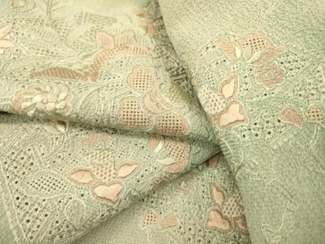 平和屋着物▽中国三大刺繍 スワトウ刺繍 汕頭刺繍 総刺繍 訪問着