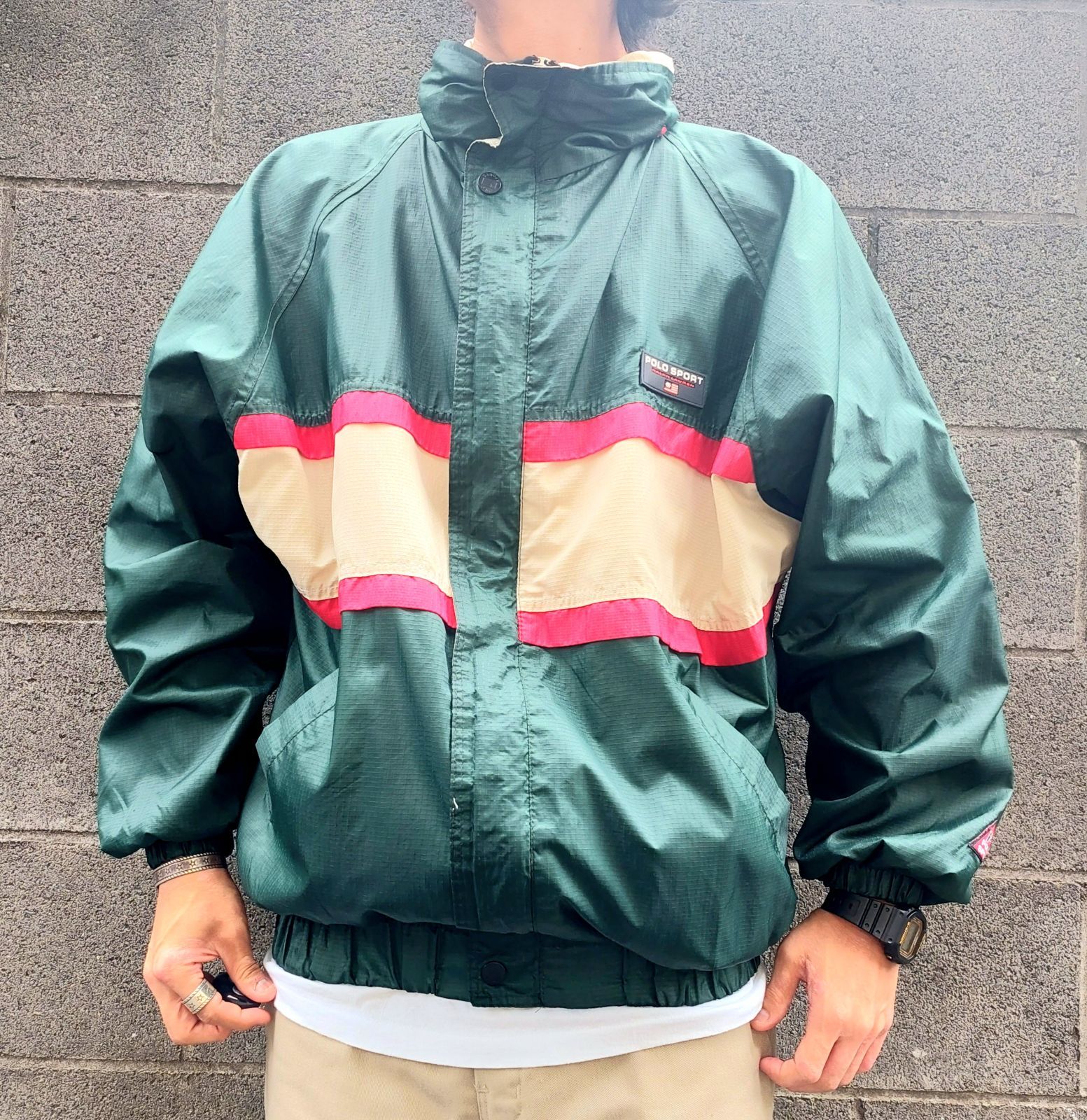 激レア90s POLO SPORT POLARTEC デザイン切替フリース アウター