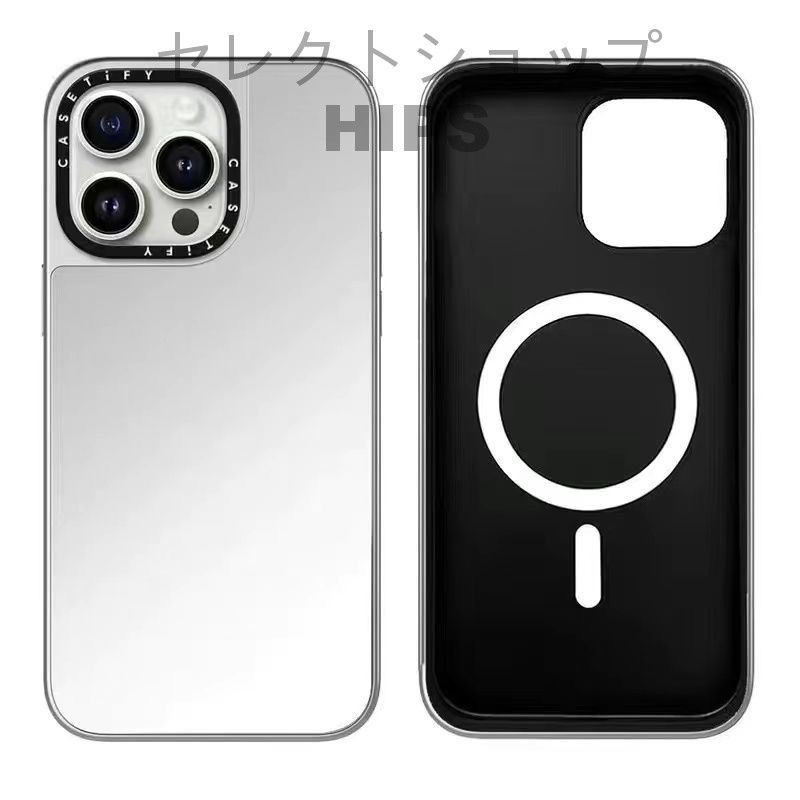 金属風仕上げ高級感 iPhoneケース CASETiFY 鏡面 MagSafe対応