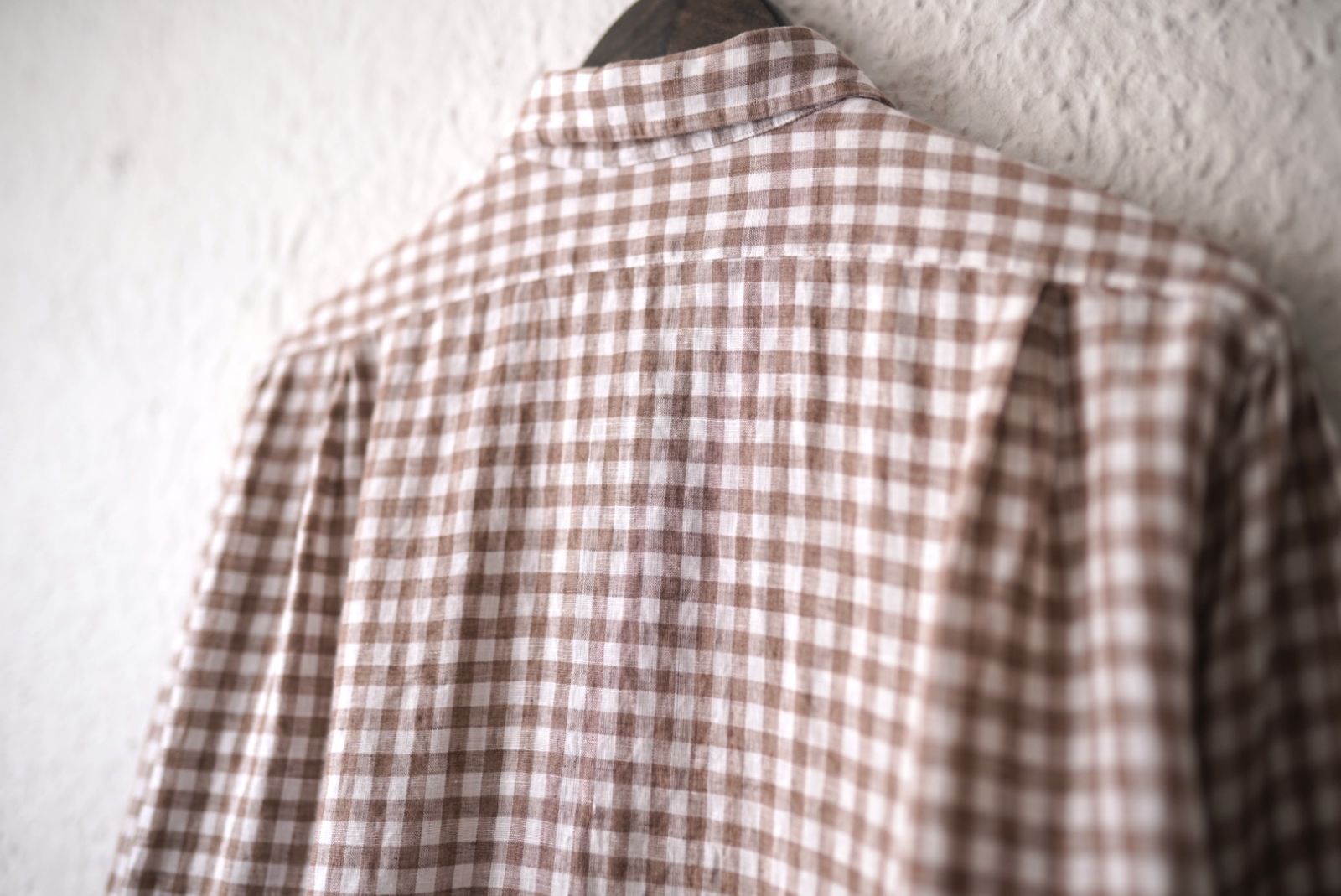 16SS Regular Collarリネンシャツ / ザ　クルーキッドテーラー 16SS Regular Collar Classic Shirts リネンチェックシャツ