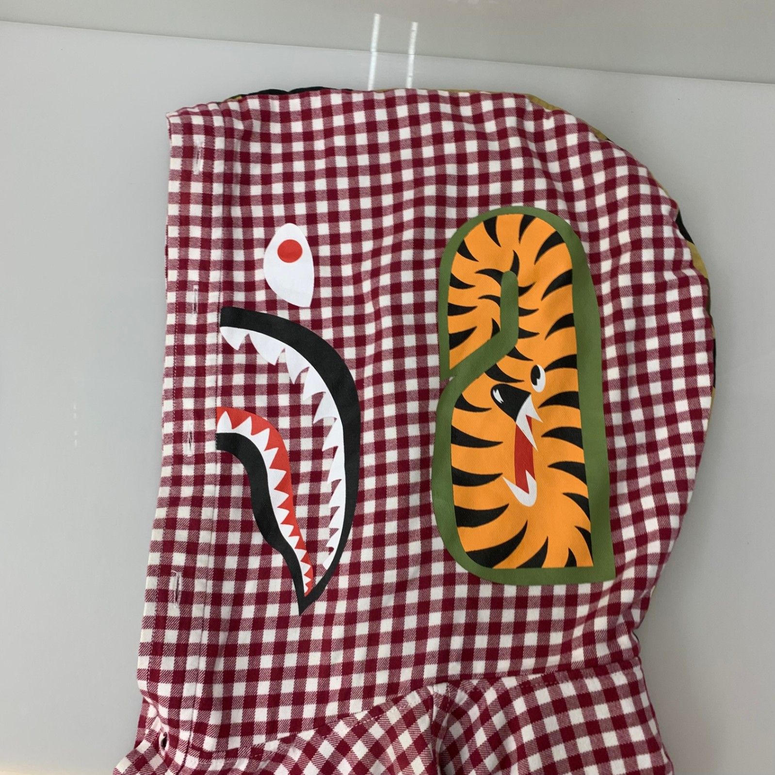 A BATHING APEアベイシングエイプ★長袖シャツ　赤チェック A BATHING APE(アベイシングエイプ) heavy cotton check shirt