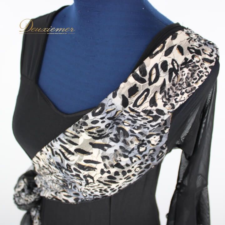 社交ダンス 衣装 ドレス ワンピース レッスンウェア レディース オールシーズン Leirena レイリーナ 黒 白 金 ブラック系 ホワイト系 グレイ系 ゴールド系 ラインストーン ショートスリーブ エレガント カジュアル パーティー用 謝恩会