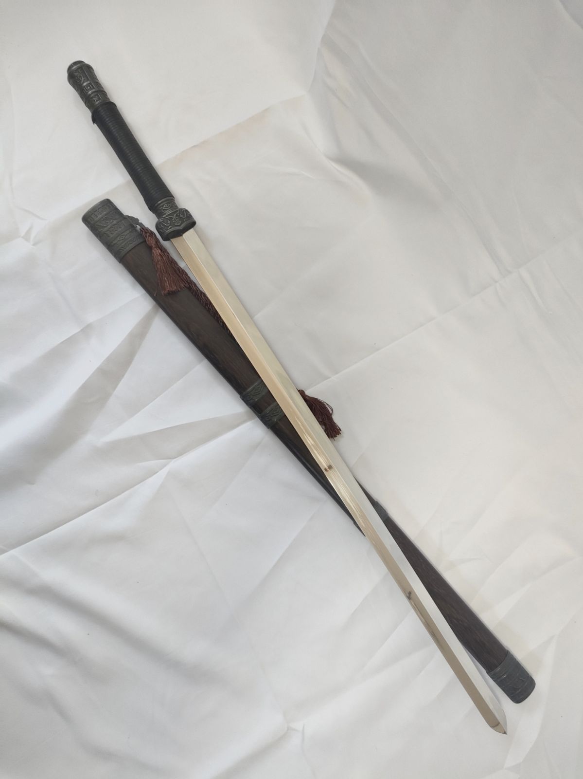 レプリカ 中国剣 金属 模造刀 武術 真鍮（レプリカ 中国剣 金属