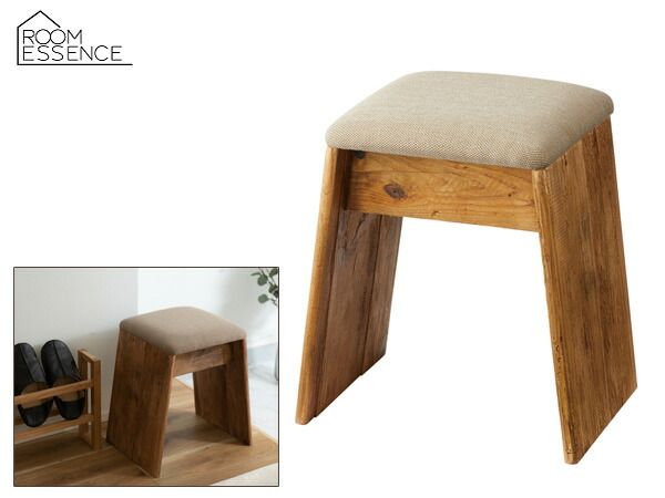 東谷 アルテ スツール ベージュ 椅子 玄関 イス モダン チェアー 天然木 HIT-201BE あずまや メーカー直送 送料無料