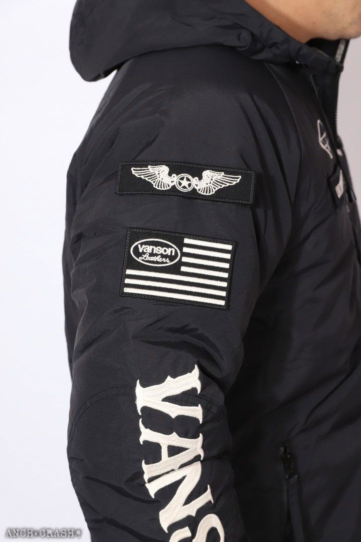 VANSON バンソン モンスタージャケット NVJK-2307 ブラック 刺繍 高