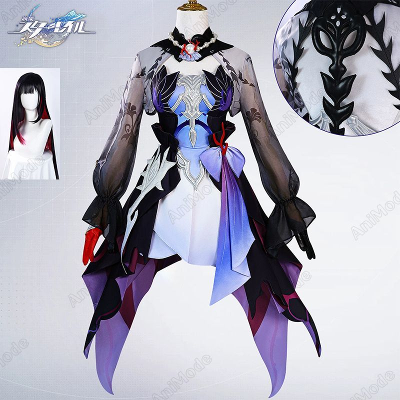 崩壊スターレイル 刃 ジン コスプレ衣装 ウィッグ 道具 武器付き フルセット 崩壊スターレイル 刃 ジン コスプレ衣装 ウィッグ 道具 武器付き