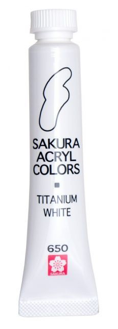 まとめ サクラクレパス アクリルカラー単色ラミネートチューブ入り 12ml チタニウムホワイト ACW 650 ×100セット
