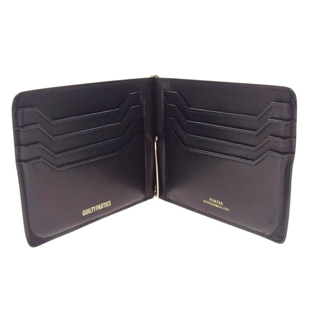 WACKO MARIA ワコマリア 二つ折り財布 POTER ポーター CROCODILE EMBOSSED CLIP WALLET クロコダイル  クリップ ウォレット 二つ折り 財布 ブラック系【中古】 - メルカリ