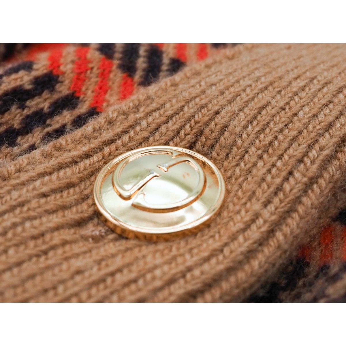 中古】GUCCI グッチ GGウール チェック リバーシブル カーディガン