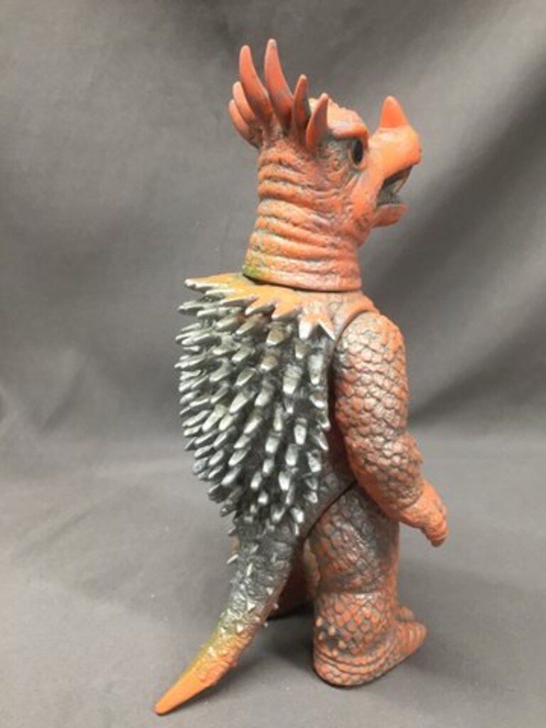 当時もの　ブルマァク　ソフビ　アンギラス ブルマァク スタンダードサイズ アンギラス オレンジ成型 225㎜ 225mm