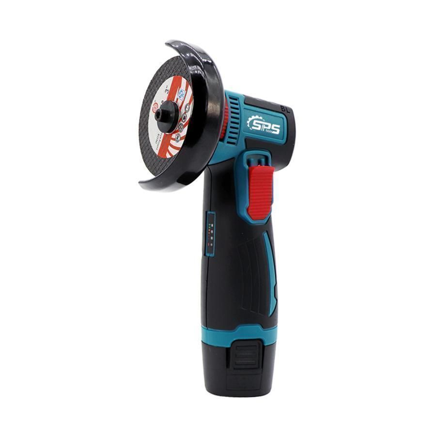 ディスクグラインダー充電式ミニコードレス型ハンドヘルド切断機軽量化76mm19500rpm超高速型バッテリー1個付き家庭用金属切断木工切断研磨