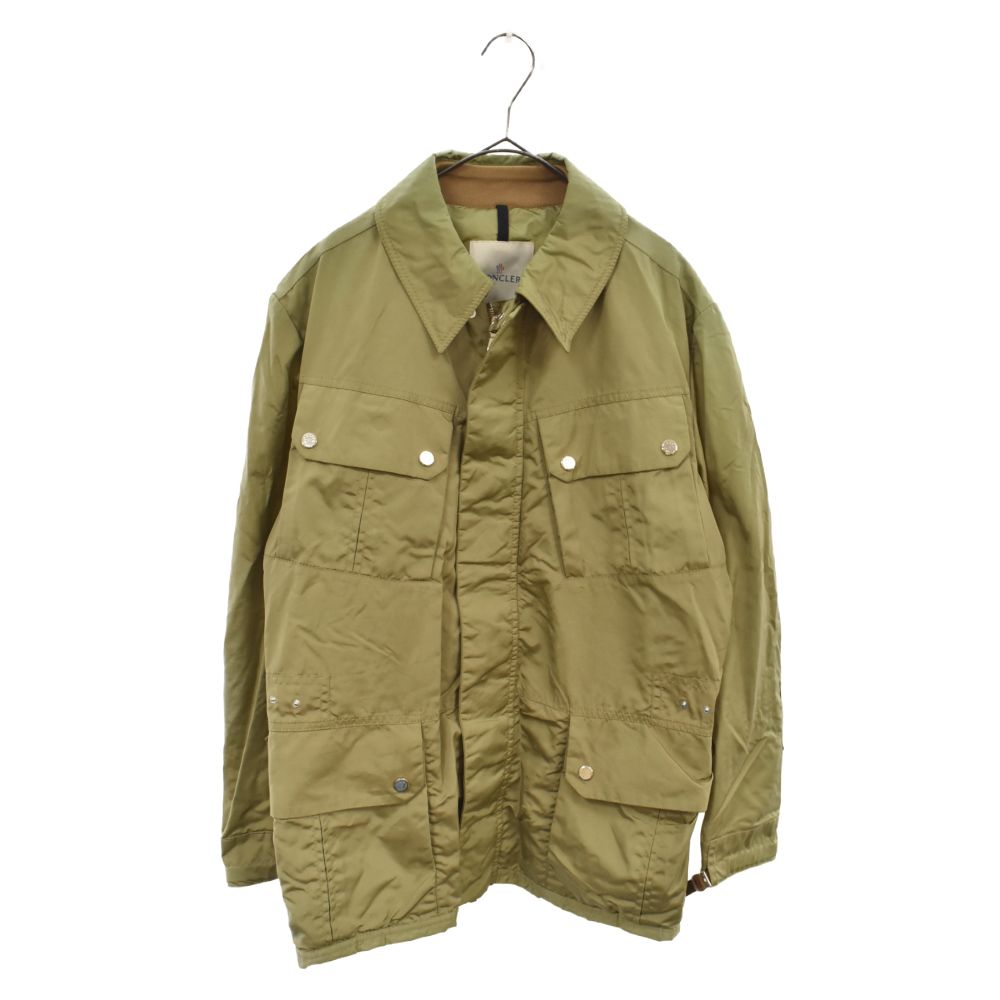 MONCLER (モンクレール) 4P レザー切り替え 長袖ミリタリーシャツ 
