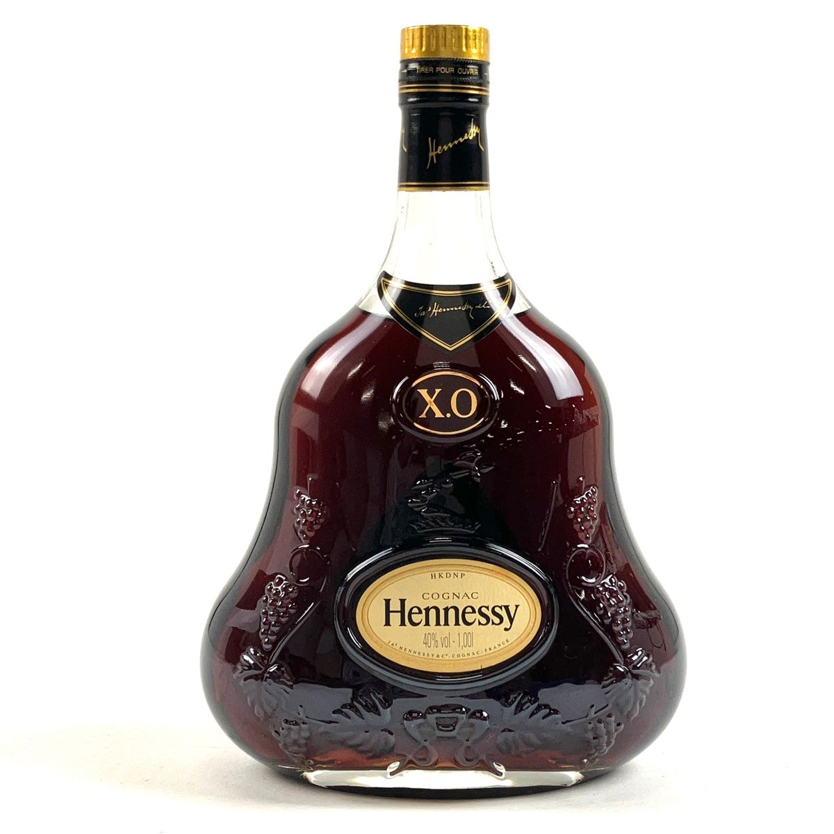 ヘネシー Hennessy XO 金キャップ クリアボトル 1000ml ブランデー コニャック 古酒
