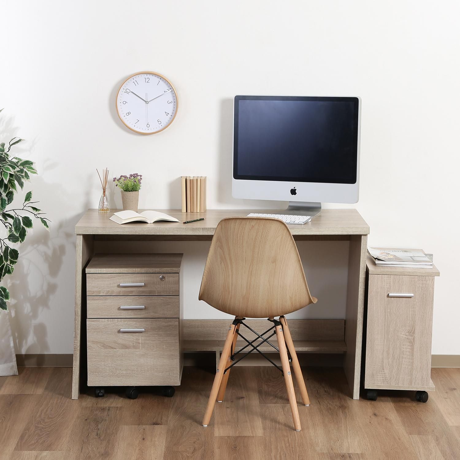 ♪ワークデスク ３点セット デスク チェア チェスト 事務机 学習机 PCデスク パソコン リモートワーク テレワーク