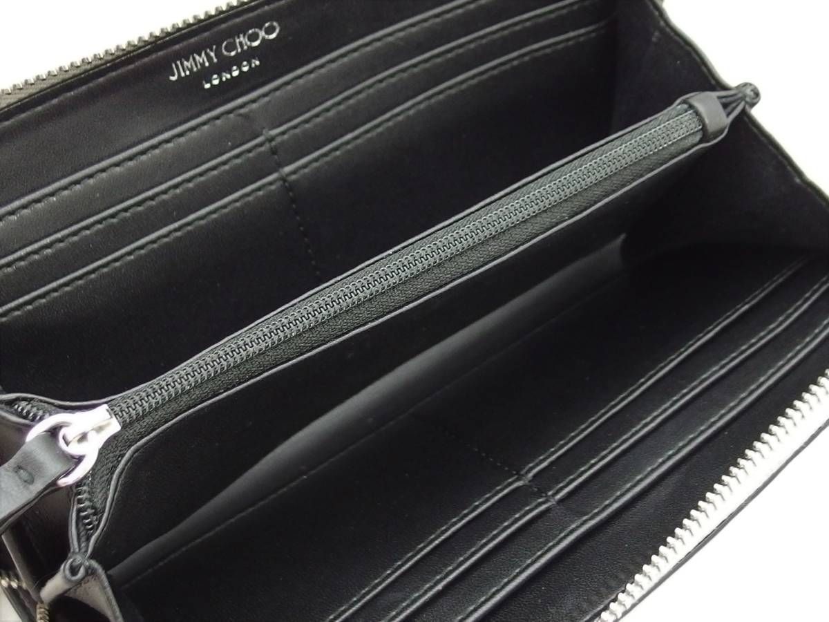 JIMMY CHOO ジミーチュウ ベッティーナ ラウンドファスナー シルバー 
