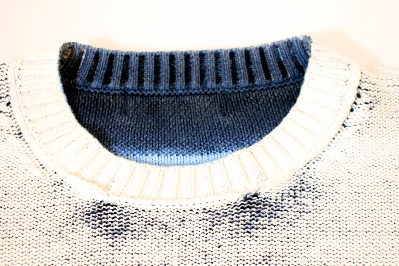 中古】 メンズニット セーター BOTT/24SS Gradation Cotton Sweater/青 