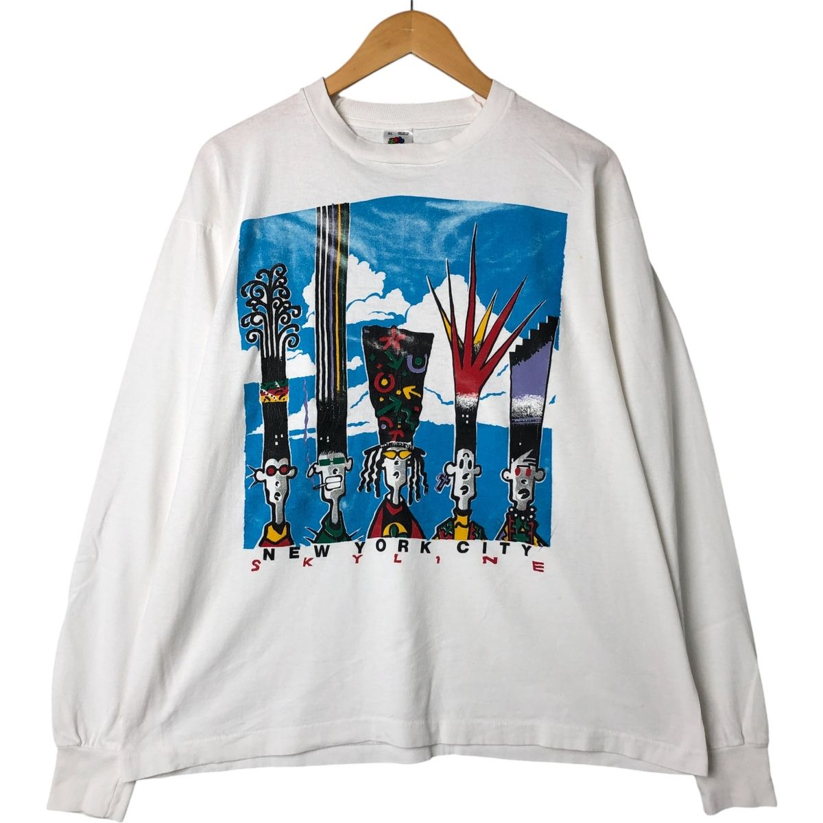 古着 90年代 フルーツオブザルーム FRUIT OF THE LOOM ロングTシャツ ロンT メンズXL相当|eaa542458