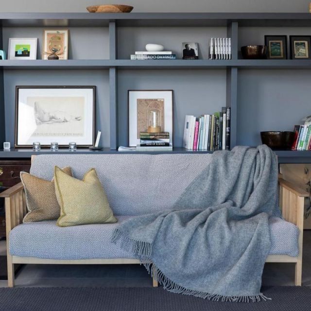 KLIPPAN クリッパン ウールスロー ゴットランド GOTLAND グレー ブランケット ひざ掛け 北欧 シンプル インテリア MARWIL-DEMENAGEMENTS_CH