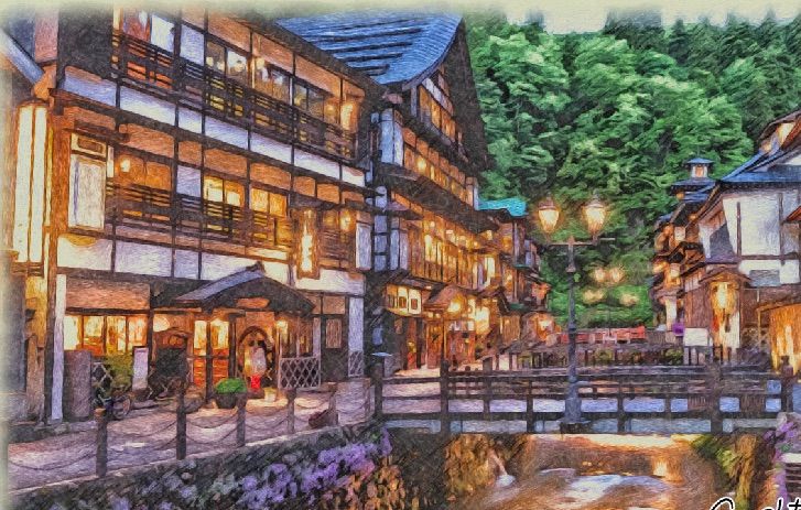 真作 柴田裕作 s60年 個展 白島決晴 水彩画 風景画 日展 額装