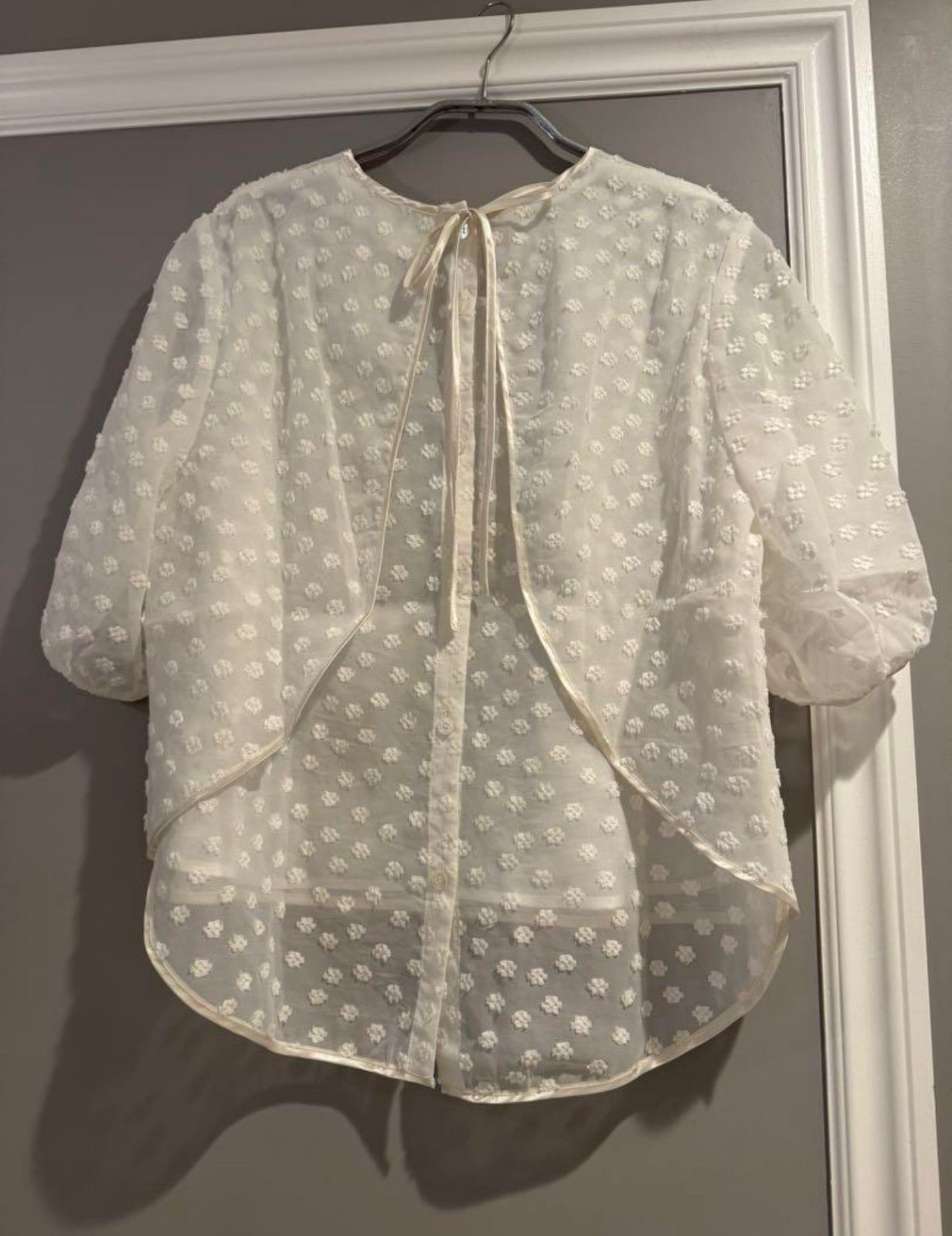 Yori ヨリshirocon シロコンフローラバックリボンブラウス 36 - メルカリ 