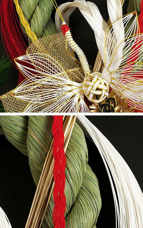 正月飾り 注連飾り 竹治郎 雪月風花 太秦 うずまさ 新潟県南魚沼の正月飾り 25000サイズ 和モダンな玄関飾り 門やエントランスにも の お正月リース Japanese New Year decoration made of straw