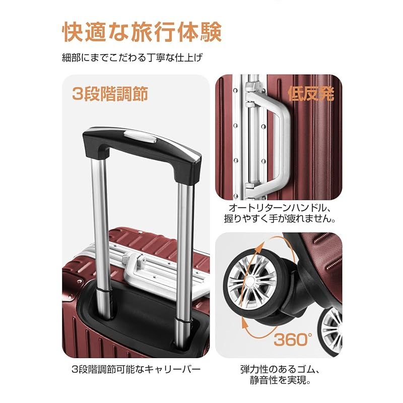 スワニー クロコダイル風デザイン キャリーケース 中型