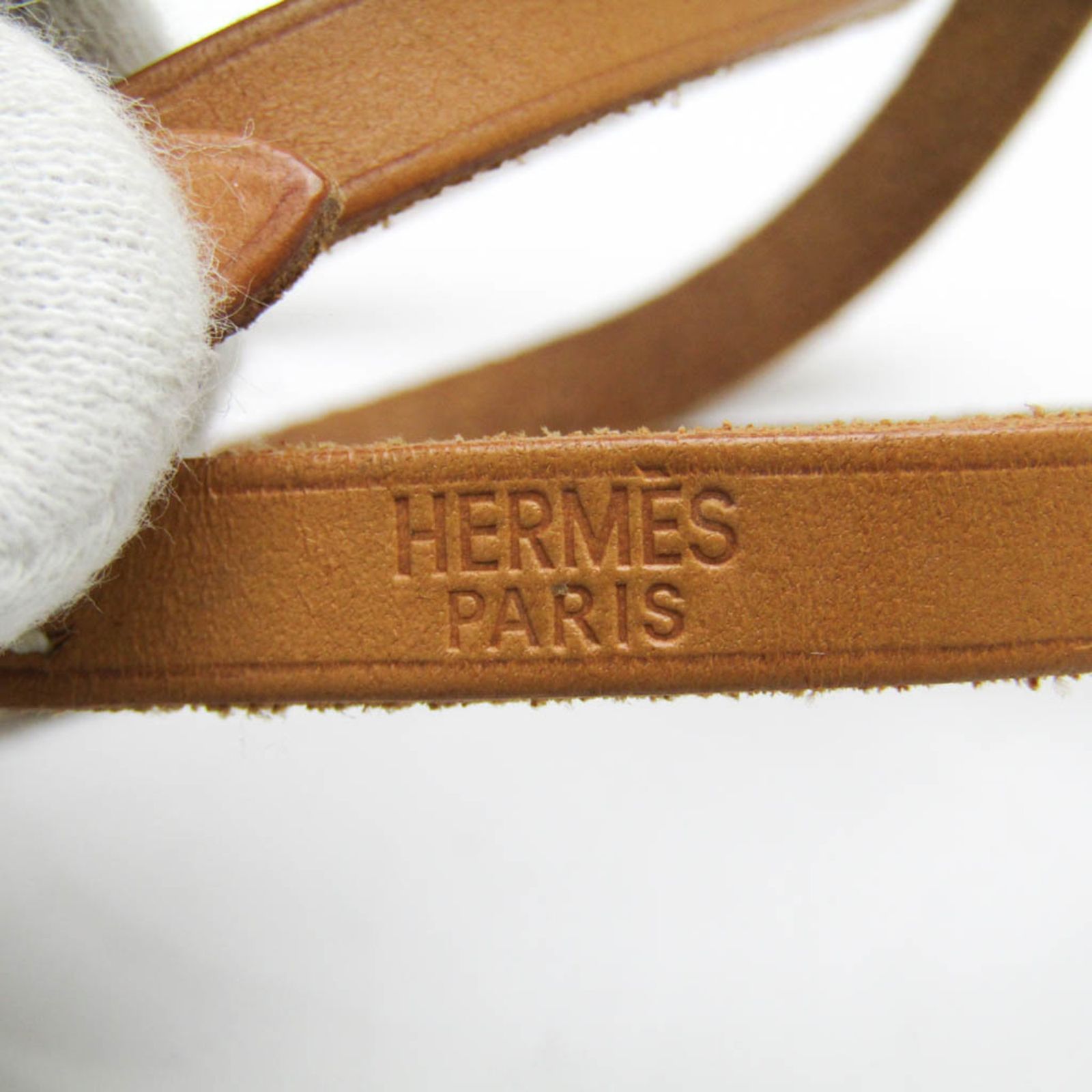 エルメス(Hermes) アピ チョーカー レザー,メタル バングル ブラック,シルバー