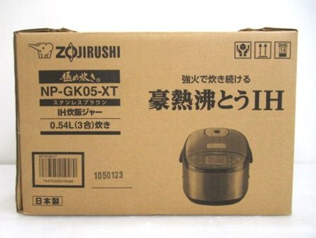 象印 ZOJIRUSHI IH炊飯ジャー 0.54L 3合炊き め炊き ステンレスブラウン NP-GK05ｰXT 製 保証書無し
