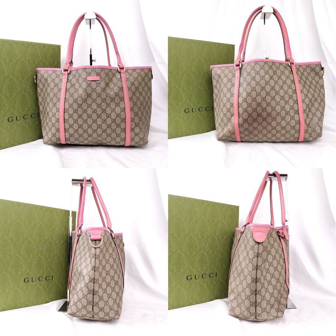 ピンクが映えるエレガンス✨】 グッチ Gucci トートバッグ GG