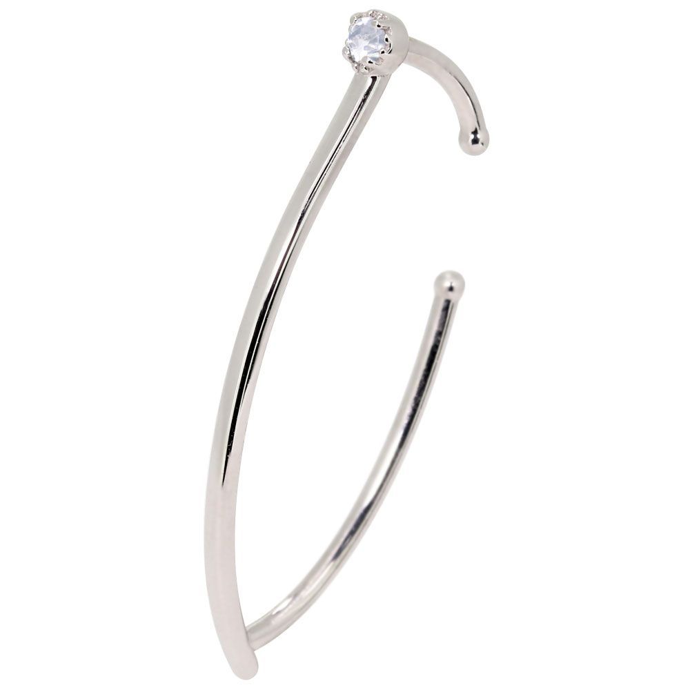 イヤーカフ 18k 大ぶり ゴールド ピンクゴールド K18 イヤカフ レディース 片耳 ロイヤルブルームーンストーン ストレート【受注生産の為8～10営業日程度で発送】