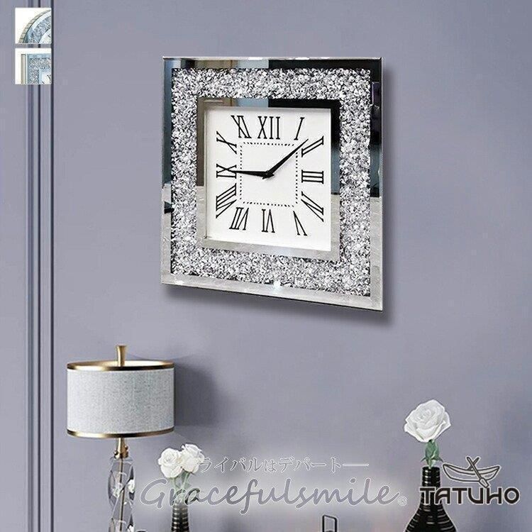 北欧掛時計リビング家庭用ミュート掛け時計田園芸術ガラシャ時計 北欧