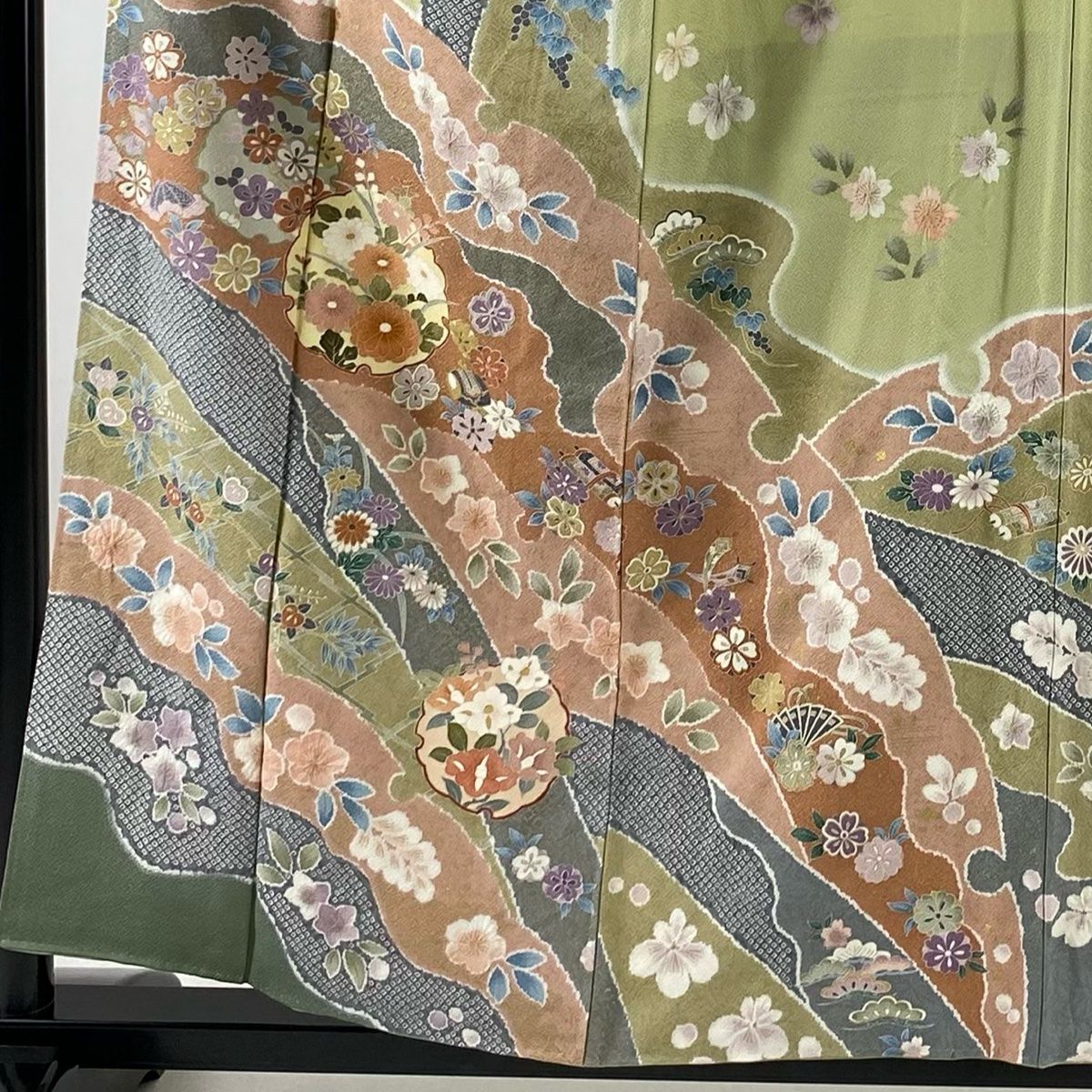 訪問着 美品 逸品 身丈155cm 裄丈64cm 正絹 【中古】 