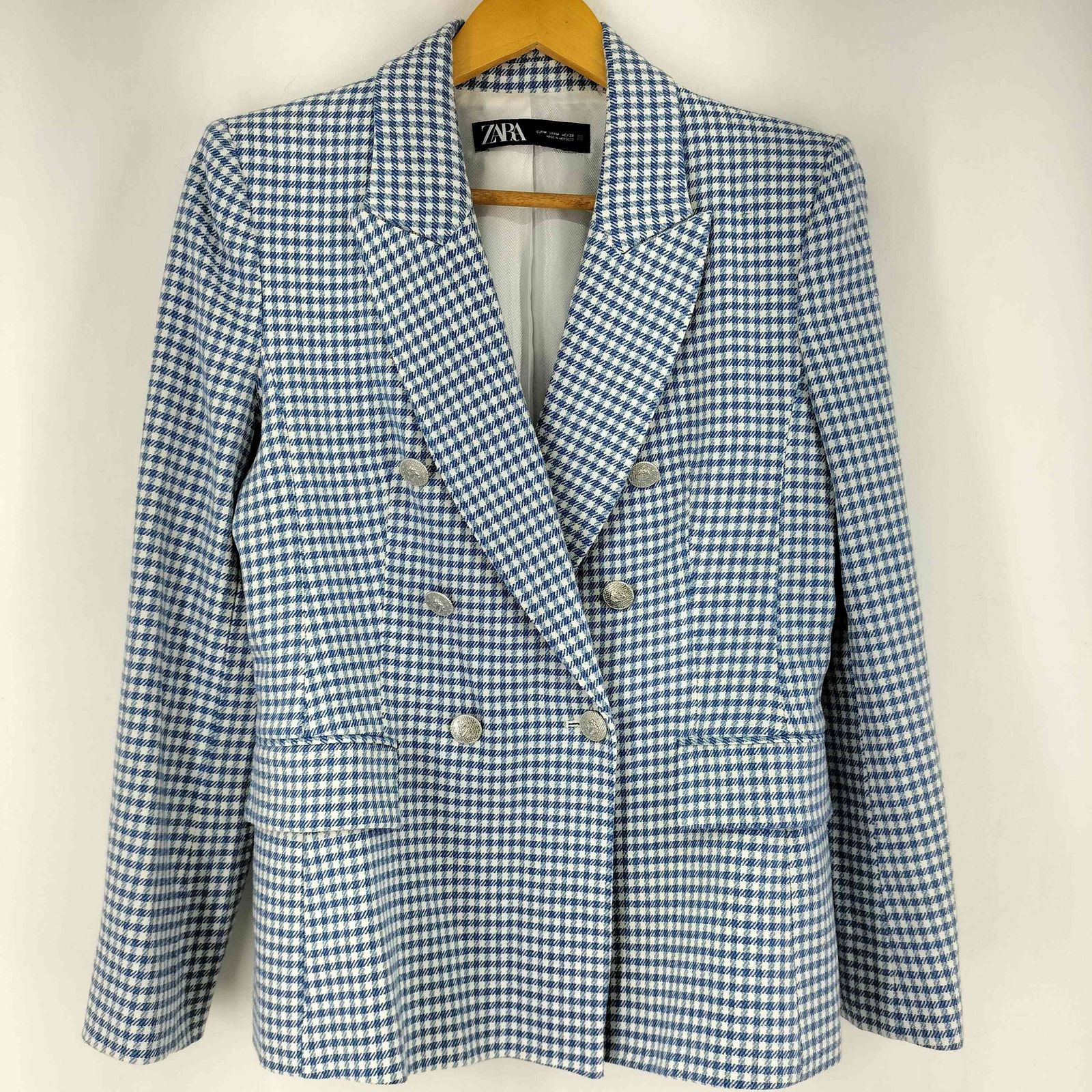 サラ ザラ ZARA HOUNDSTOOTH BLAZER BUTTONED BERMUDA SHORTS