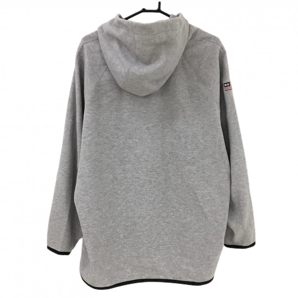 超美品】ブリーフィング パーカー ライトグレー 表起毛 ポケット付