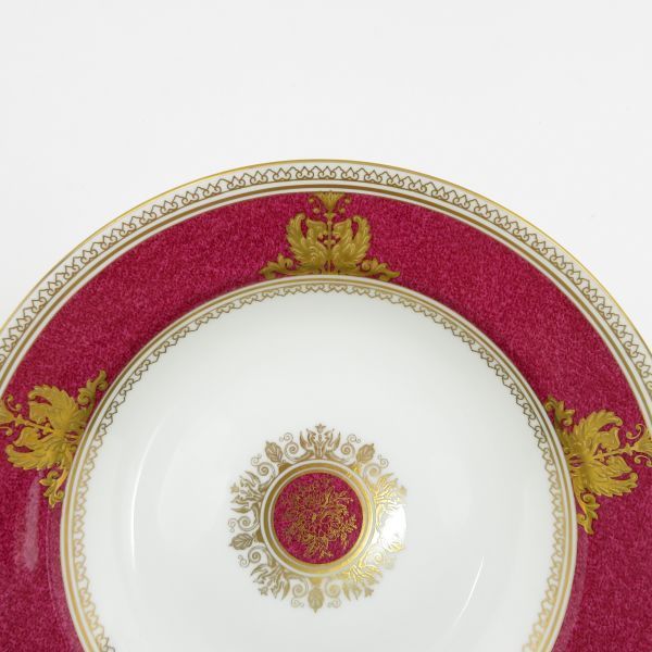 ウェッジウッド　コロンビア　パウダールビー　スーププレート ウェッジウッド プレート□コロンビア パウダールビー スーププレート