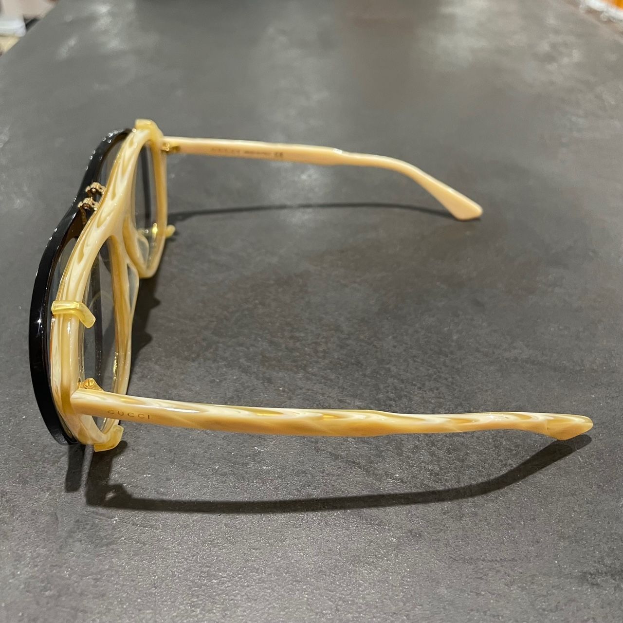 GUCCI 跳ね上げサングラス メガネ グッチ GG0128S 75884A4
